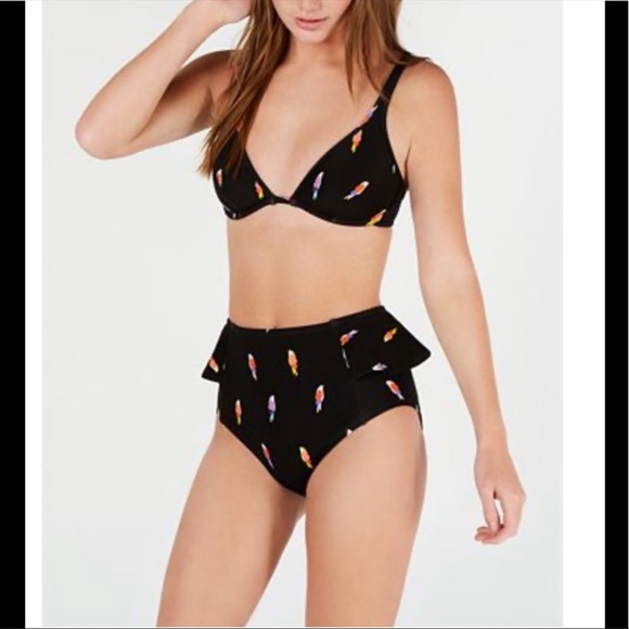 Kate spade flock party birds bikini NWT SZ XS